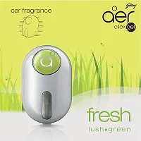 Car Inn aer click | Car Vent Air Freshener Kit - Long-Lasting | Spill-proof | Fresh Lush Green (10g)-thumb2