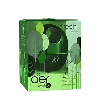 Car Inn aer Twist Car Air Freshener Gel| Car Accessories | Fresh Forest Drizzle  45g-thumb1