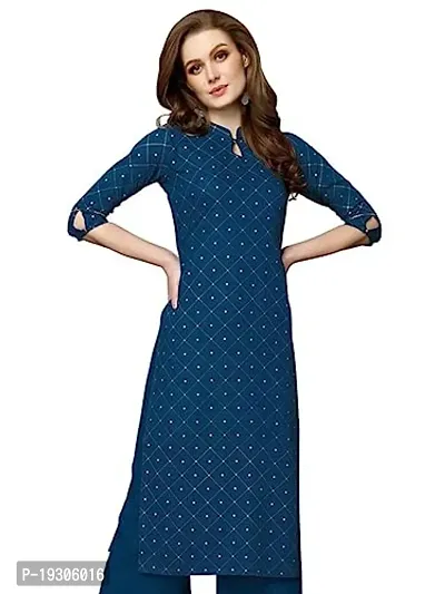 Stylish Navy Blue Rayon A-Line Kurta Bottom Set For Women-thumb0