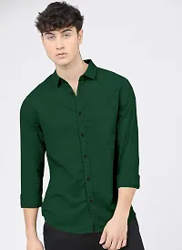 SYSBELLA FASHION Men's Solid Regular fit Casual Shirt with Spread Collar || Shirt for Men|| Men Stylish Shirt || Full Sleeve || Cotton Shirt-thumb2