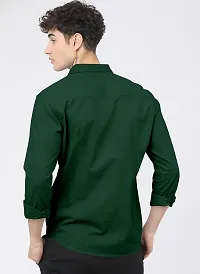 SYSBELLA FASHION Men's Solid Regular fit Casual Shirt with Spread Collar || Shirt for Men|| Men Stylish Shirt || Full Sleeve || Cotton Shirt-thumb1