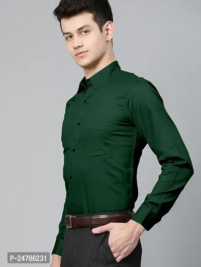 SYSBELLA FASHION Men's Solid Regular fit Formal Shirt with Spread Collar || Shirt for Men|| Men Stylish Shirt || Full Sleeve || Cotton Shirt-thumb4