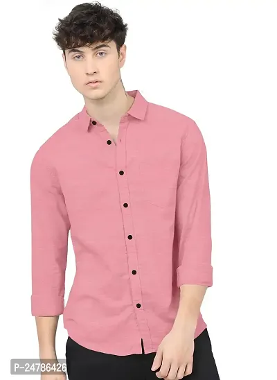 SYSBELLA FASHION Men's Solid Regular fit Casual Shirt with Spread Collar || Shirt for Men|| Men Stylish Shirt || Full Sleeve || Cotton Shirt