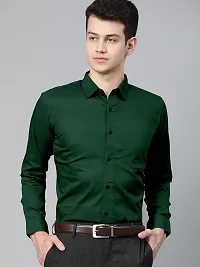 SYSBELLA FASHION Men's Solid Regular fit Formal Shirt with Spread Collar || Shirt for Men|| Men Stylish Shirt || Full Sleeve || Cotton Shirt-thumb1