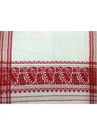 Cartmxx Gamcha Assamese Japi Design Bath Towel Polycotton Gamcha, White-thumb4