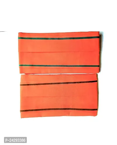 Cartmxx 100% Cotton Towel Gamcha (Special) - Orange (Set of 2)-thumb0