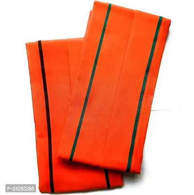 Cartmxx 100% Cotton Towel Gamcha (Special) - Orange (Set of 2)-thumb2