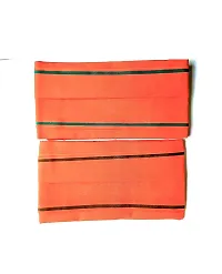 Best Cotton Gamcha Orange Colour combination Pack Of 2-thumb1