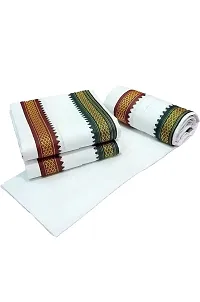 Unique White Cotton Towel  for Bathing Combo of 2-thumb3