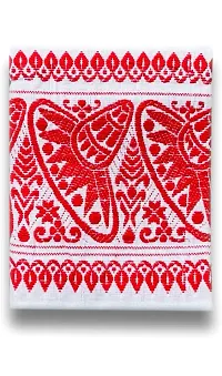 Assamese Traditional Polycotton Japi Gamaucha Red and White Towel Gamcha-thumb2