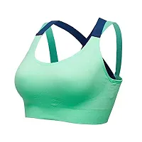 Women?s Padded Full Coverage Quick Dry Padded Shockproof Cross Back Sports Bra with Removable Soft Cups for Gym,Yoga,Running?-32C-Aqua-thumb3