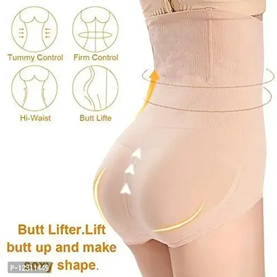 Women's Nylon Spandex No Rolling Down High Waist Tummy Control/Tummy  Tucker/Butt Lifter/Body Shaper