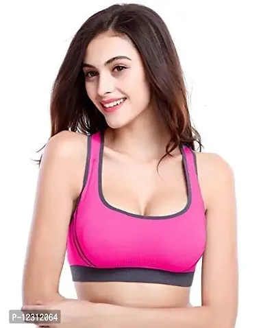 Penance for you Women's Yoga Stretch Workout Seamless Padded Sports Bra-32B-Royal Pink-thumb3