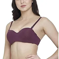 Penance For You Women T-Shirt Lightly Padded Bra (36, Purple)-thumb1