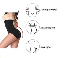 Penance for you Tummy Tucker Women's High Waist Shapewear with Anti Rolling Strip Tummy Control Panties (XL, Black)-thumb1