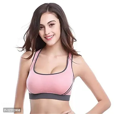 Buy Women?s Padded Full Coverage Quick Dry Padded Shockproof Cross Back  Sports Bra with Removable Soft Cups for Gym,Yoga,Running?-32A-Red Online In  India At Discounted Prices