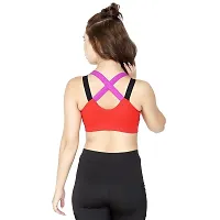 Women?s Padded Full Coverage Quick Dry Padded Shockproof Cross Back Sports Bra with Removable Soft Cups for Gym, Yoga, Running-thumb2