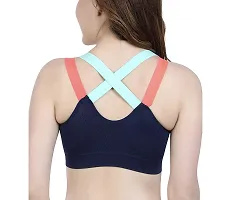 Women?s Padded Full Coverage Quick Dry Padded Shockproof Cross Back Sports Bra with Removable Soft Cups for Gym,Yoga,Running?-36D-Aqua-thumb1