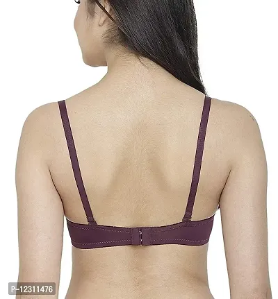 Penance For You Women T-Shirt Lightly Padded Bra (34, Purple)-thumb3