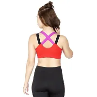 Penance for you Fitness Sports/Yoga/Gym/Running Pushup for Soft Padded Removal Padded Comfortable Style Cool Looking Sport Tank Top Athletic Vest Underwear Shockproof Strappy Sport Bra 30 Red-thumb2