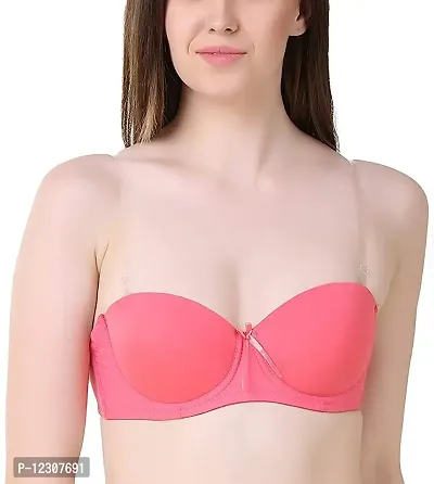 Penance for You Women's Cotton Padded Non-Wired Push-Up Bra Colour Peach Size 30-thumb0