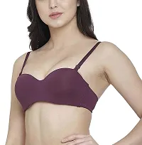 Penance For You Women T-Shirt Lightly Padded Bra (34, Purple)-thumb1