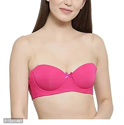 Penance for you Women's Cotton Padded Non-Wired Push-Up Bra_38 Pink