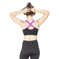 Women?s Padded Full Coverage Quick Dry Padded Shockproof Cross Back Sports Bra with Removable Soft Cups for Gym,Yoga,Running?-32C-Black-thumb2