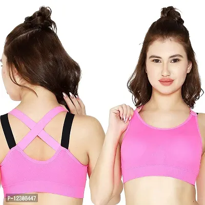 Buy Penance for you Fitness Sports/Yoga/Gym/Running Pushup for Soft Padded  Removal Padded Comfortable Style Cool Looking Sport Tank Top Athletic Vest  Underwear Shockproof Strappy Sport Bra 32 Pink Online In India At