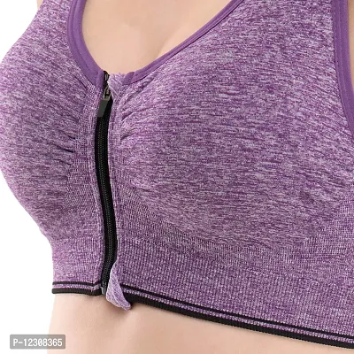 Penance for you Women's Sport Bra with Removable Pads, Non-Wired Bra (32, Purple)-thumb4