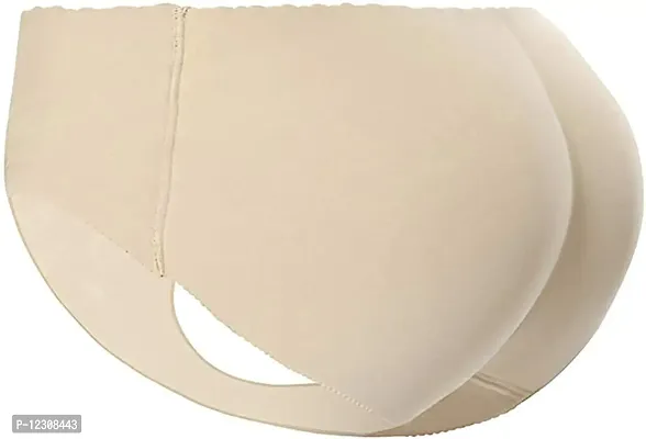 Women's Butt Lifter Low Waist Panties !! for Firmer Smooth Round Shape! Seamless Padded Butt Hip Enhancer Shaper Panties!! Washable (L)