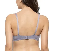 Penance For You Women's Cotton Lightly Padded Underwire T Shirt Bra Grey-thumb2