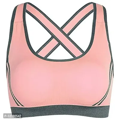 Penance for you Sports Paded Bra (36, Pink)-thumb4