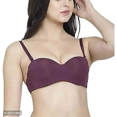 Penance For You Women T-Shirt Lightly Padded Bra (36, Purple)