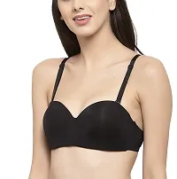 Penance For You Women's Cotton Lightly Padded Underwire T Shirt Bra Black-thumb1