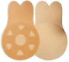 Penance for you Women's Silicon Non Padded Non-Wired Stick-On Adhesive Nipple Pad Bra-thumb1