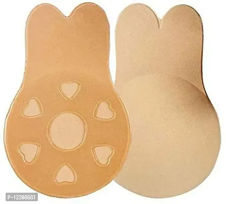 Penance for you Women's Silicon Non Padded Non-Wired Stick-On Adhesive Nipple Pad Bra-thumb2