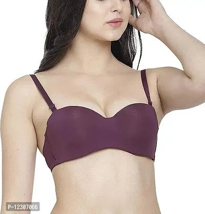 Penance For You Women's Cotton Lightly Padded Underwire T Shirt Bra Purple
