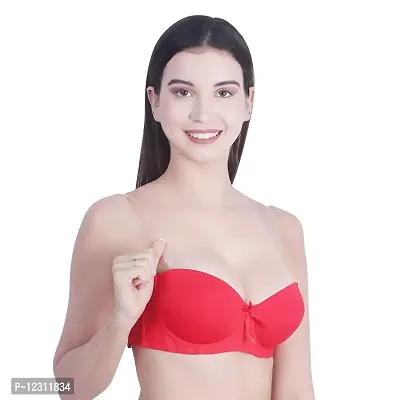 Buy PENANCE FOR YOU Poly Cotton Plain Transparent Womens Backless  Transparent Strap Push Up Padded Bra, Size: 32-36 Online In India At  Discounted Prices