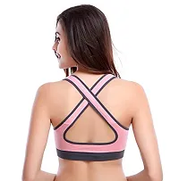 Penance for you Sports Paded Bra (36, Pink)-thumb2