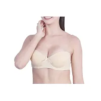 PENANCE FOR YOU Women's Poly Cotton Underwire/Wired Padded Strapless Imported Backless Multiway Bra-thumb1