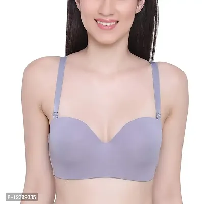 Penance For You Women's Cotton Lightly Padded Underwire T Shirt Bra Grey