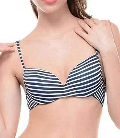 Penance for you Women Bra Striped Pushup Bra Lightly Padded