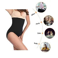 Penance for you Tummy Tucker Women's High Waist Shapewear with Anti Rolling Strip Tummy Control Panties (XL, Black)-thumb3