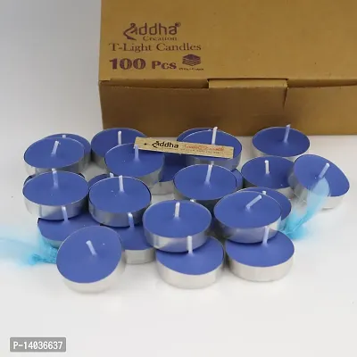 T-light Candles,Blue,Set of 100