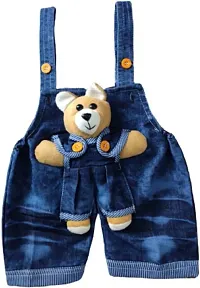 Dungaree For Baby Boys  Baby Girls Printed Denim  (Yellow, Pack of 1)-thumb3