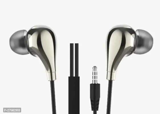 Stylish Black Headphones Wired - 3.5 MM Single Pin With Microphone