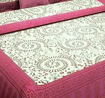 Elegant  Cotton Printed Double Bedsheet With Pillow Covers-thumb1