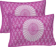 Comfortable Cotton Jaipuri Printed Double Bedsheet with Two Pillow Covers-thumb3