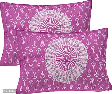 Comfortable Cotton Jaipuri Printed Double Bedsheet with Two Pillow Covers-thumb4